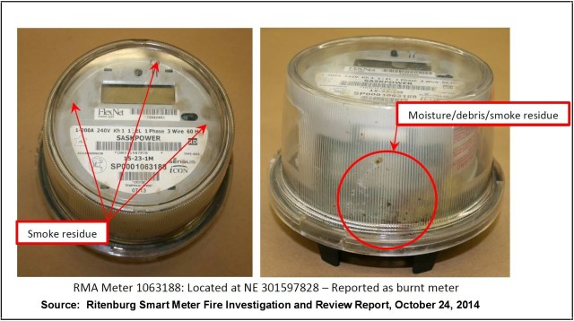 Sensus Burnt Smart Meter