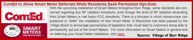 Burr Ridge Newsletter Item on SMs